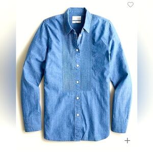 NWT J Crew Slim fit tuxedo shirt in chambray size 2